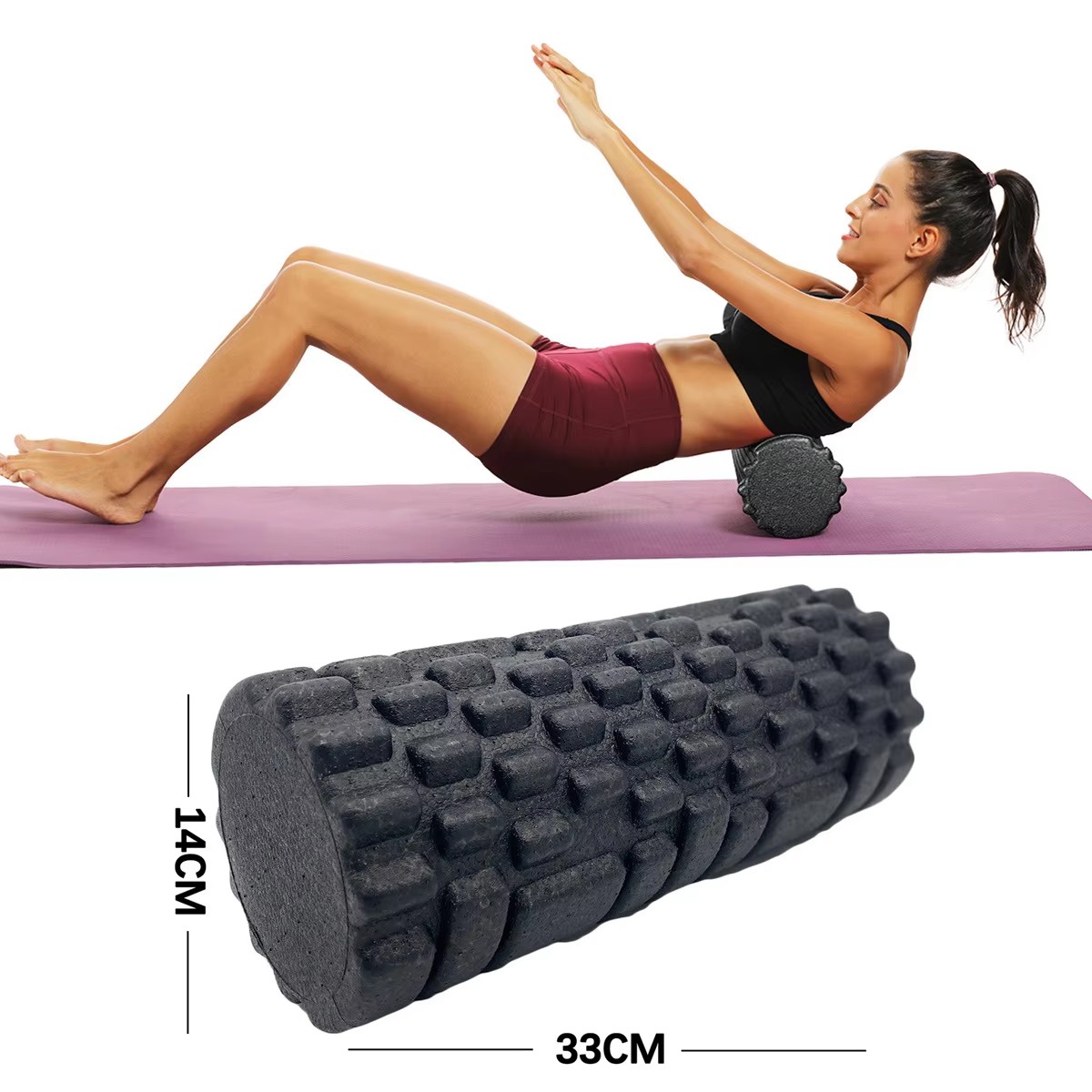 Pilates Yoga Exercises - 30/33cm Fitness Foam Roller Yoga Massage